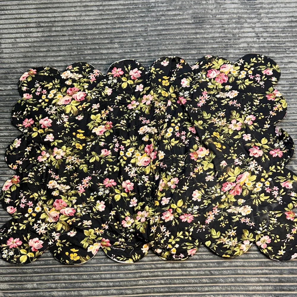 Handmade black floral